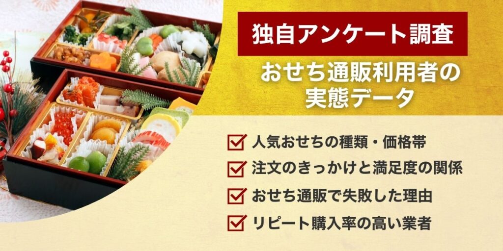 【独自アンケート調査】おせち通販利用者の実態データ