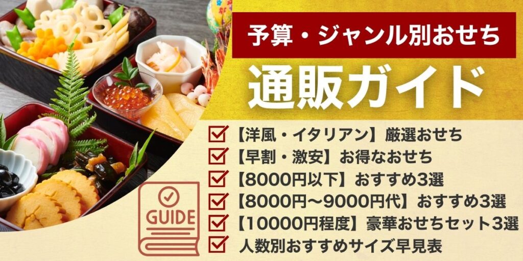 【1万円以下】予算・ジャンル別おせち通販ガイド