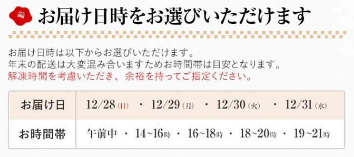 配送日を確認