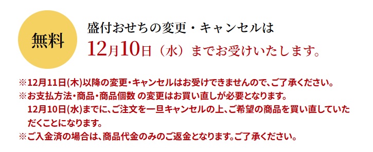 板前魂のおせちは予約キャンセルできる?