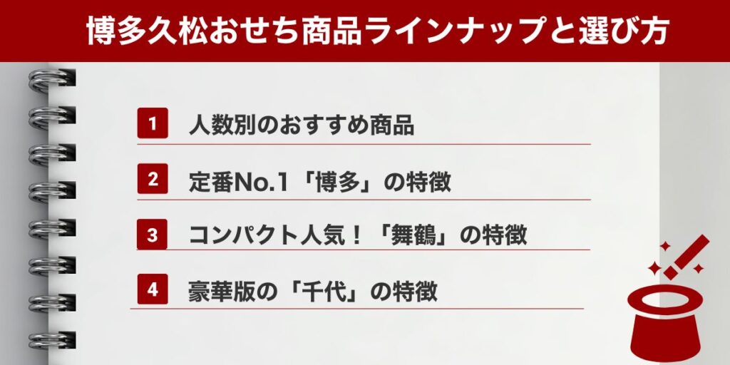 博多久松おせち商品ラインナップと選び方