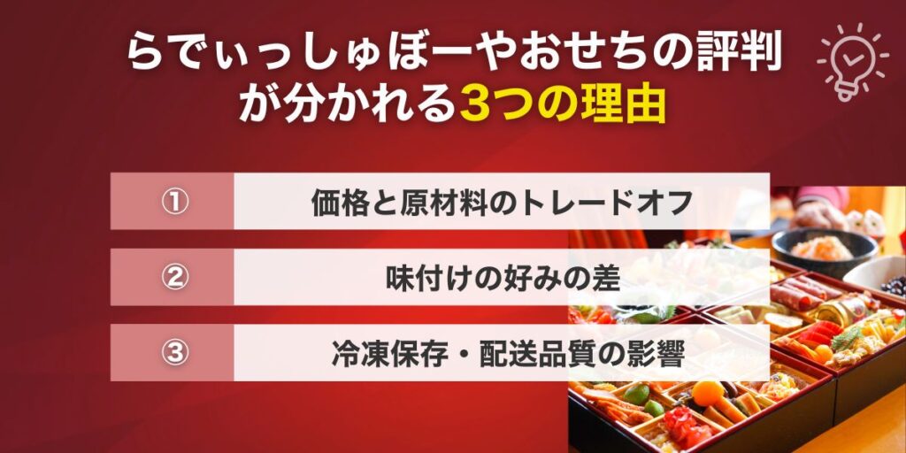 らでぃっしゅぼーやおせちの評判が分かれる3つの理由