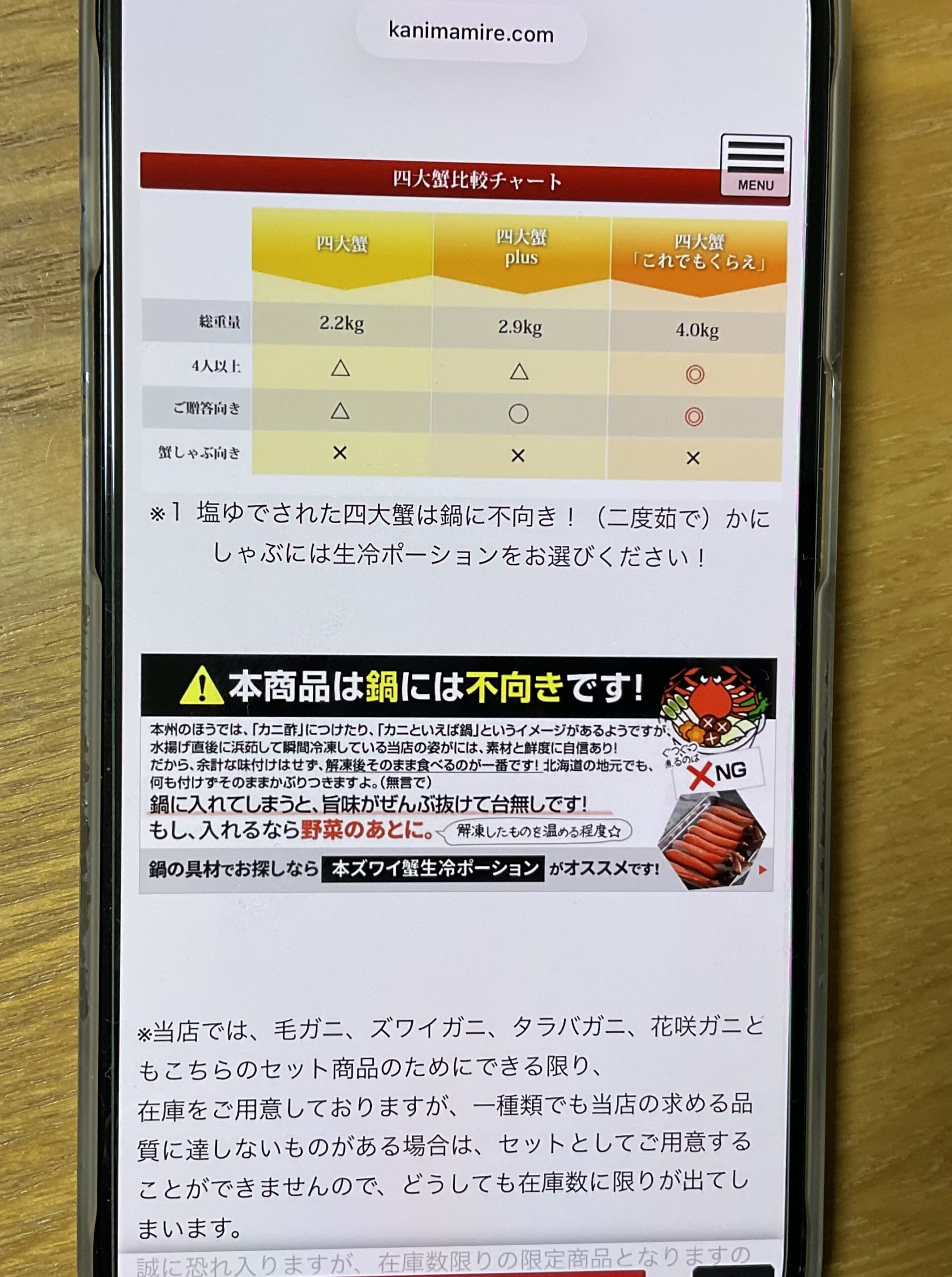 かにまみれ_重量