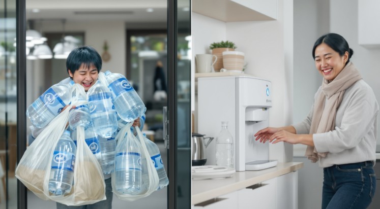 ペットボトル購入やゴミ出しの負担から解放される経済性・持続可能性