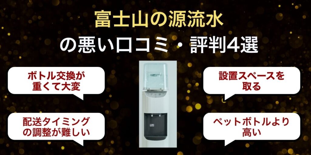富士山の源流水の悪い口コミ・評判4選