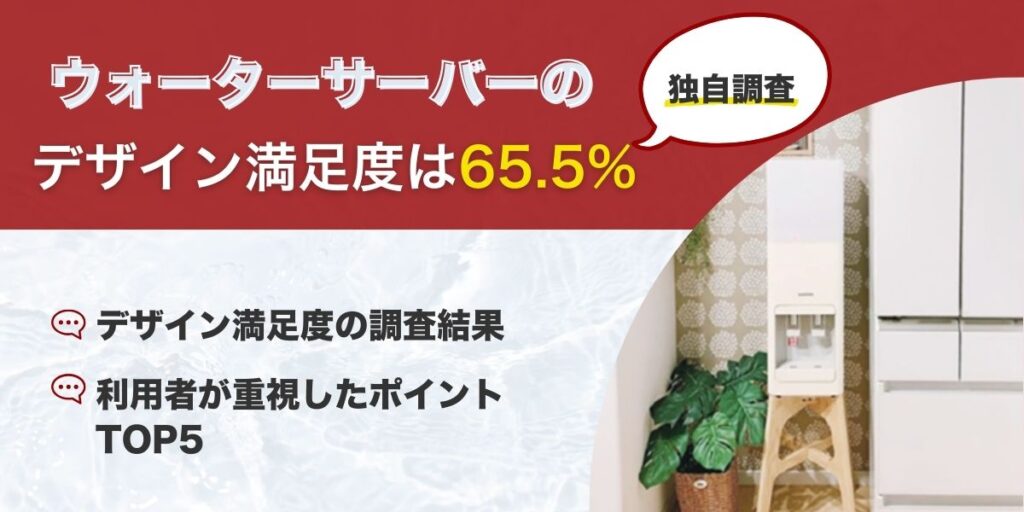 ウォーターサーバーのデザイン満足度は65.5%