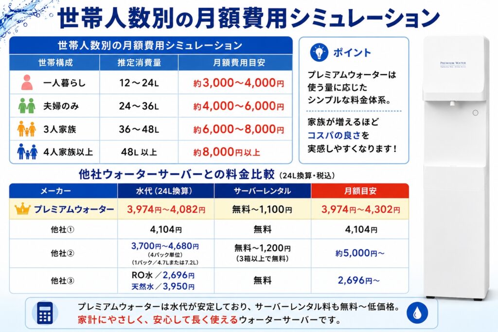 プレミアムウォーターの料金プラン徹底解説