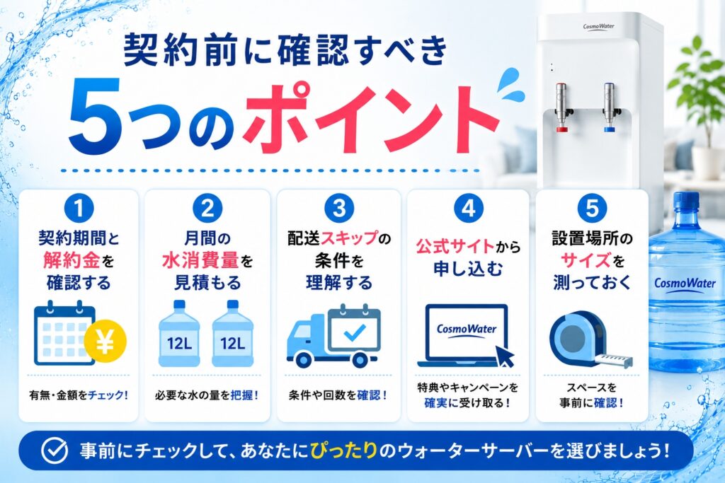契約前に確認すべき5つのポイント