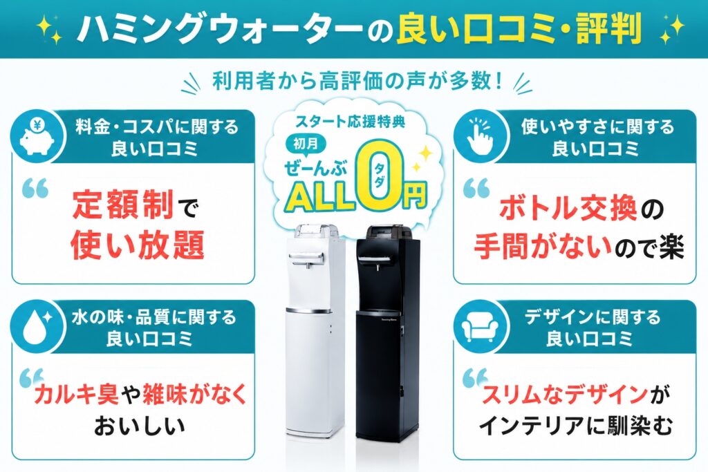 ハミングウォーターの良い口コミ・評判