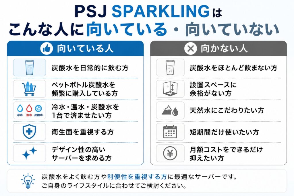 PSJ SPARKLINGはこんな人に向いている・向いていない
