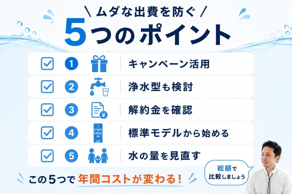初期費用・月額費用を抑えるための5つのポイント