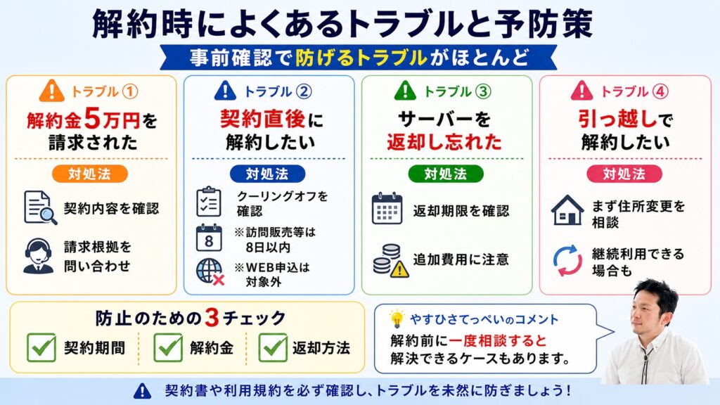 ウォーターサーバーの解約金一覧｜主要各社の比較と負担を減らす方法
