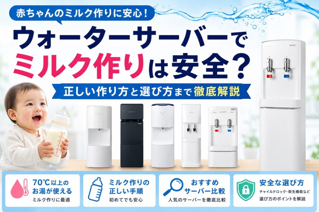 ウォーターサーバーでミルク作りは安全？正しい作り方と選び方