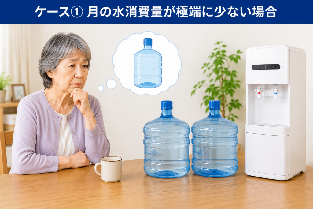 ケース① 月の水消費量が極端に少ない場合