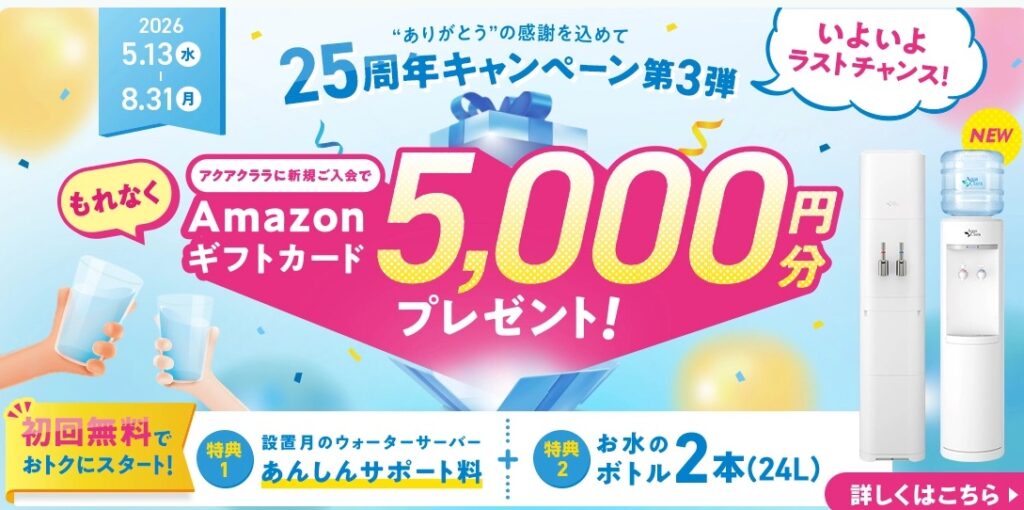 アクアクララキャンペーン