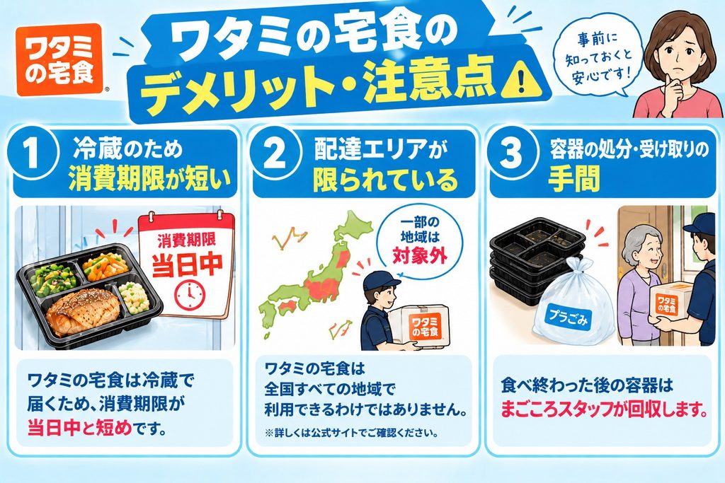 ワタミの宅食のデメリット・注意点